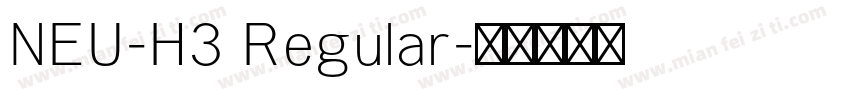 NEU-H3 Regular字体转换